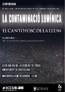 ICCUB OUTREACH TALK – La contaminació lumínica, el cantó fosc de la llum [NOT TRANSLATED]