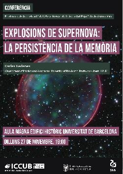 ICCUB OUTREACH TALK – Explosions de Supernova: La persistència de la memòria
