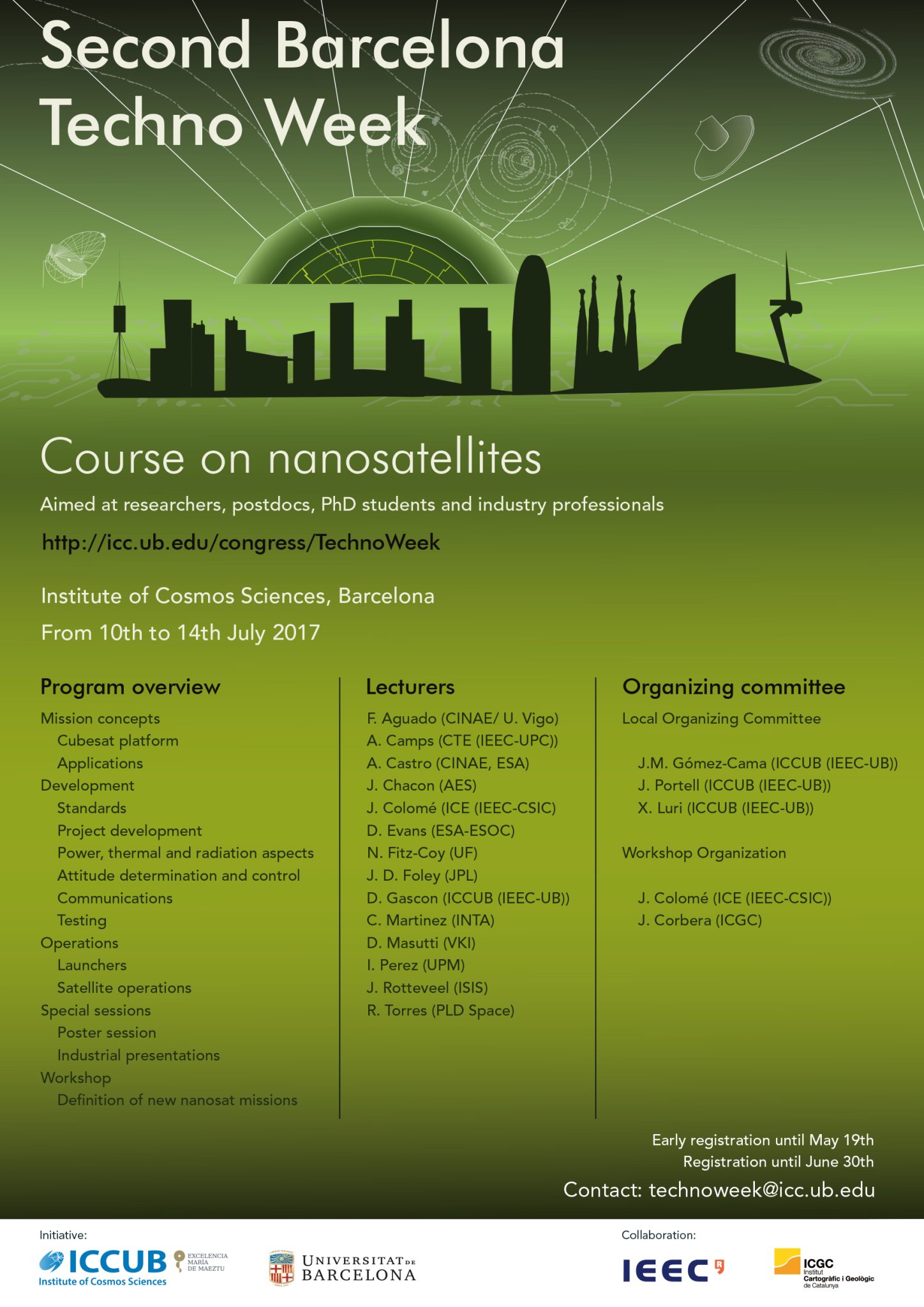 Second Barcelona Techno Week – Course on nanosatellites