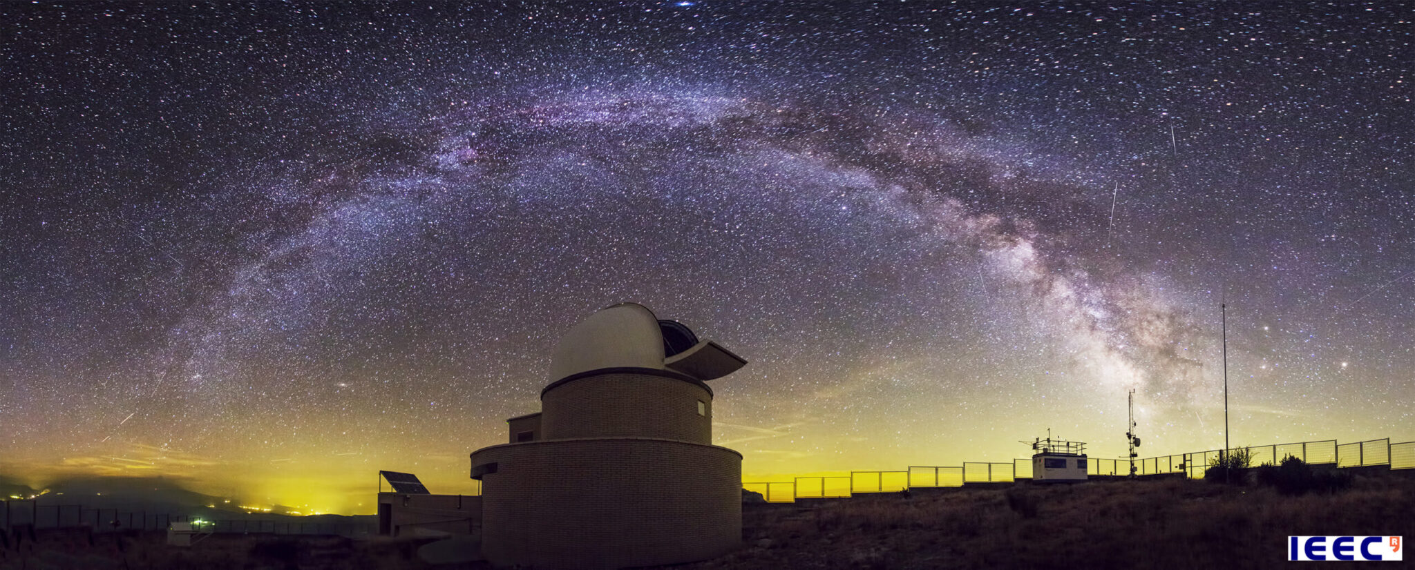 The Milky Way above the telescope JoanOró, picture of July of the Observatori Asrtronòmic del Montsec