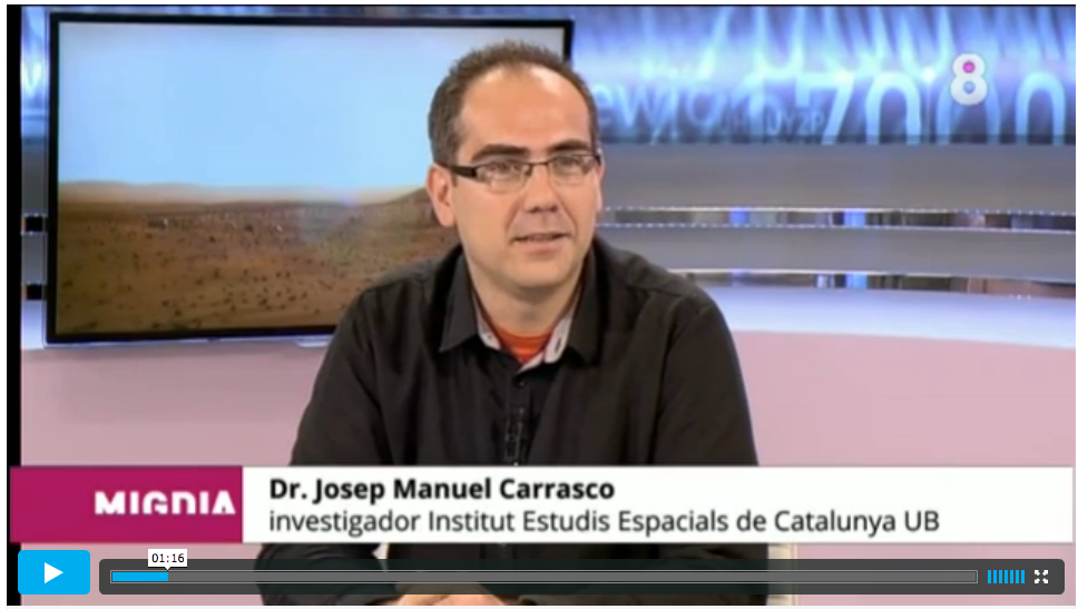 Viatge sense retorn a Mart (Josep Manel Carrasco al programa “Migdia” de 8TV)