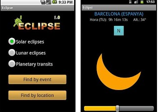 Eclipse Calculator: a new application to simulate eclipses on your mobile, developed at the ICCUB