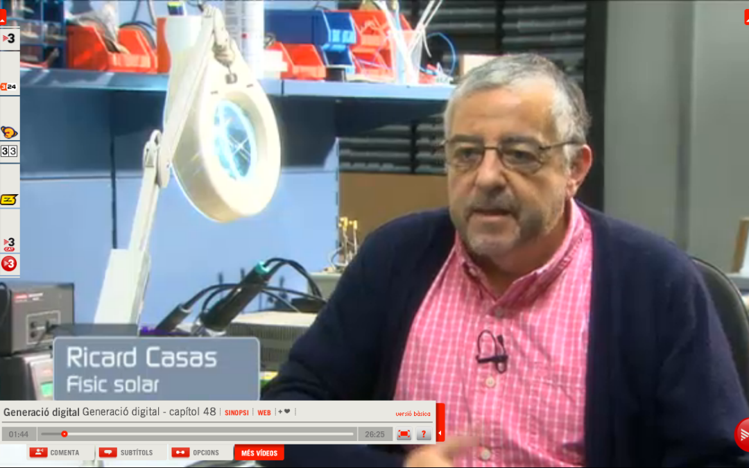 Ricard Casas interviewed by the program Generació Digital of Channel 33