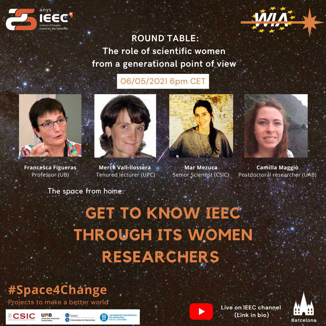 IEEC and WiA Europe - Barcelona organize a round table about the role of women in science
