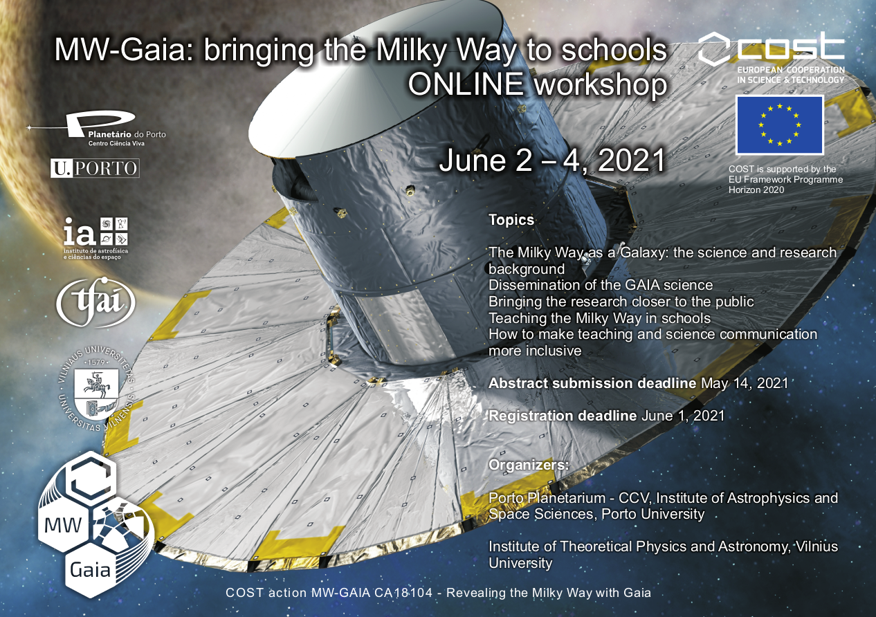 The COST Action MW-Gaia organises a workshop to bring the Milky Way to schools