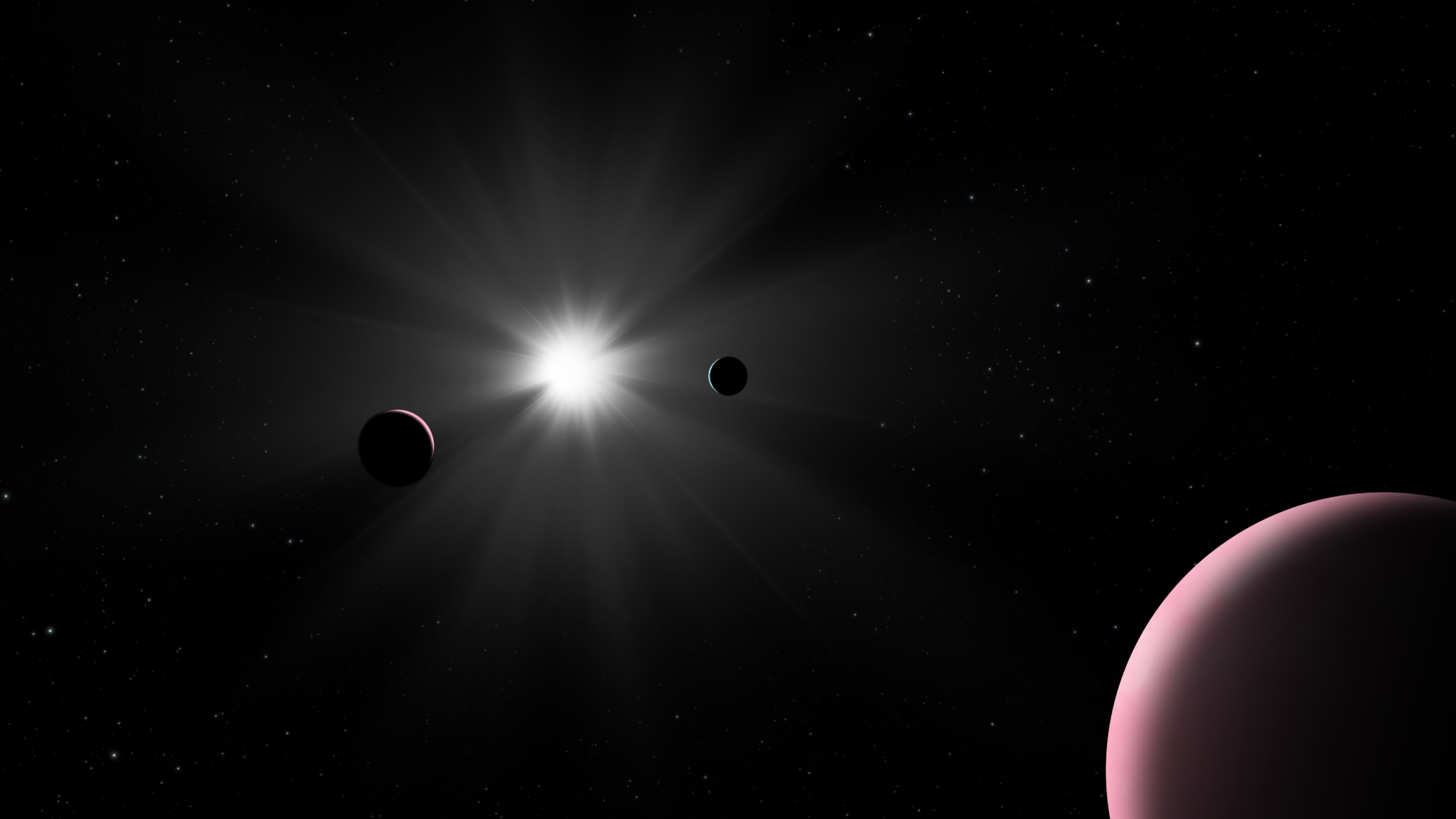 Exoplanet photobombs observations of its star system
