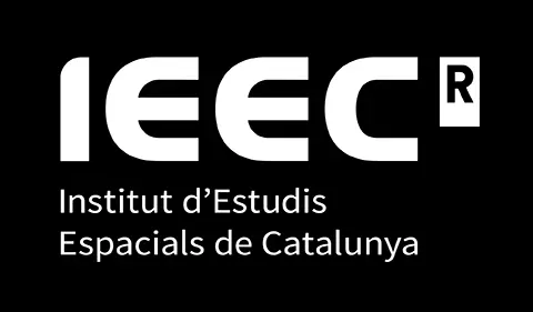 logotip blanc de l'IEEC amb nom