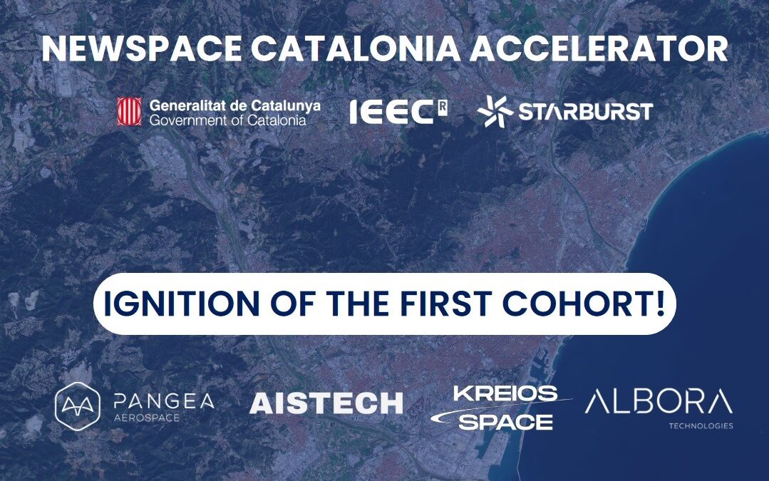 The companies Pangea Aerospace, Aistech, Kreios Space and Albora Technologies, selected to take part in the NewSpace Catalonia Accelerator programme