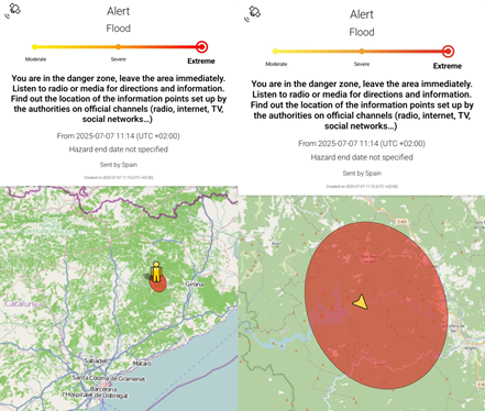 Prova pilot d’enviament d’alertes de Protecció Civil al mòbil via satèl·lit al municipi d’Osor (la Selva)