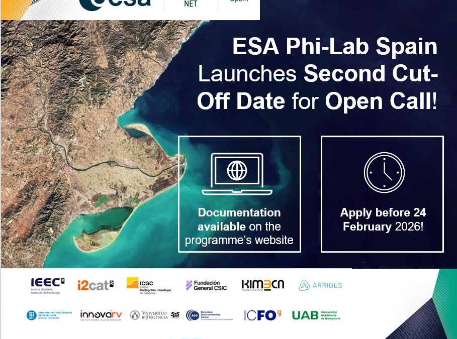 L’ESA Phi-Lab Spain publica la segona data límit de la convocatòria oberta